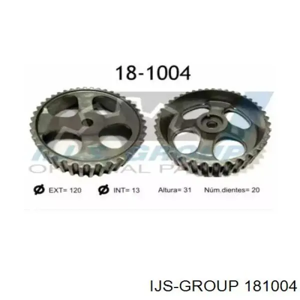 18-1004 IJS Group engrenagem de cadeia da roda dentada da árvore distribuidora de motor