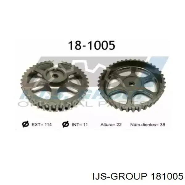 18-1005 IJS Group engrenagem de cadeia da roda dentada da árvore distribuidora de motor