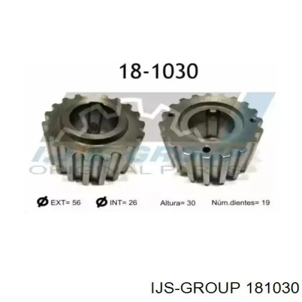 18-1030 IJS Group engrenagem de cadeia da roda dentada de acionamento de cambota de motor
