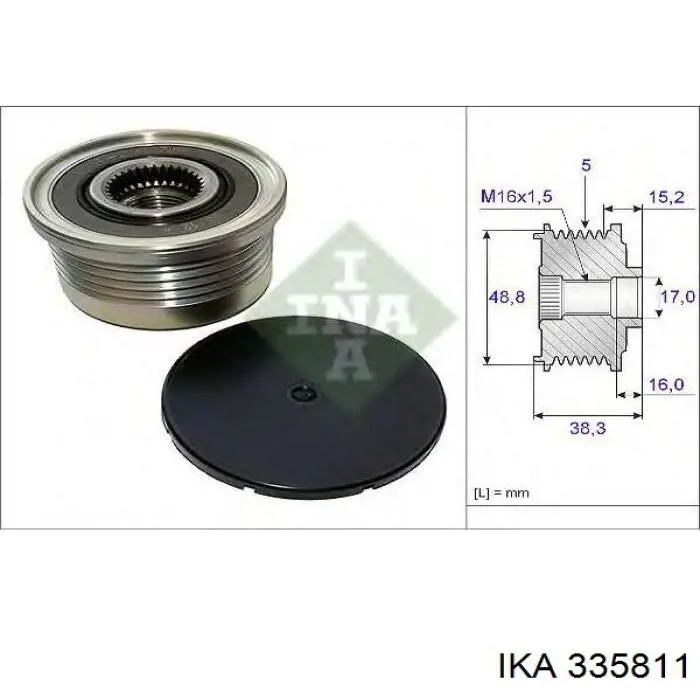 Купить 335811 IKA Шкив ремня генератора
