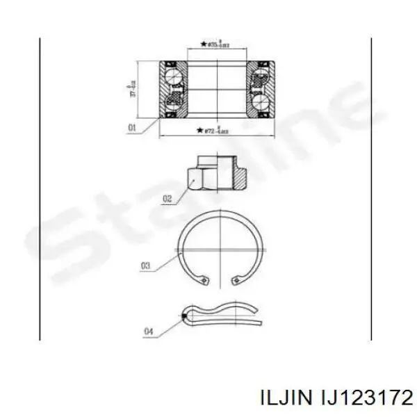 Ступица передняя IJ123172 Iljin