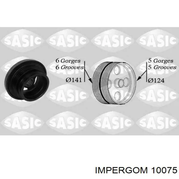 Шкив коленвала (демпфер) Impergom 10075 цена, от 25.34 USD