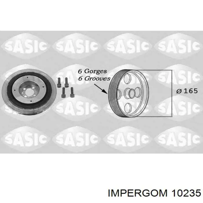 Шкив коленвала (демпфер) Impergom 10235 цена, от 77.87 USD