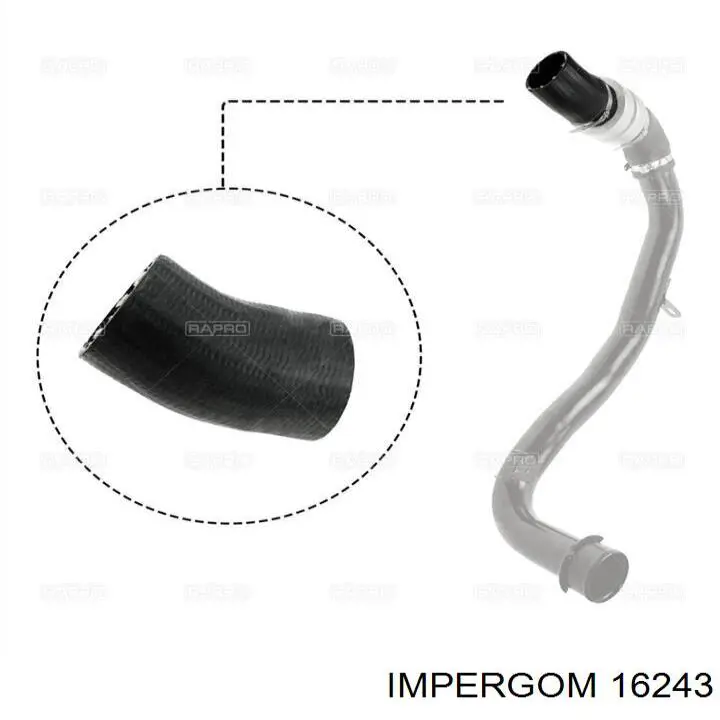 Патрубок интеркулера 16243 Impergom