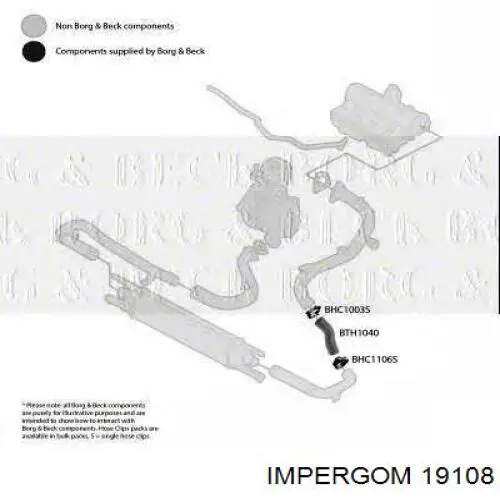 Патрубок интеркулера 19108 Impergom