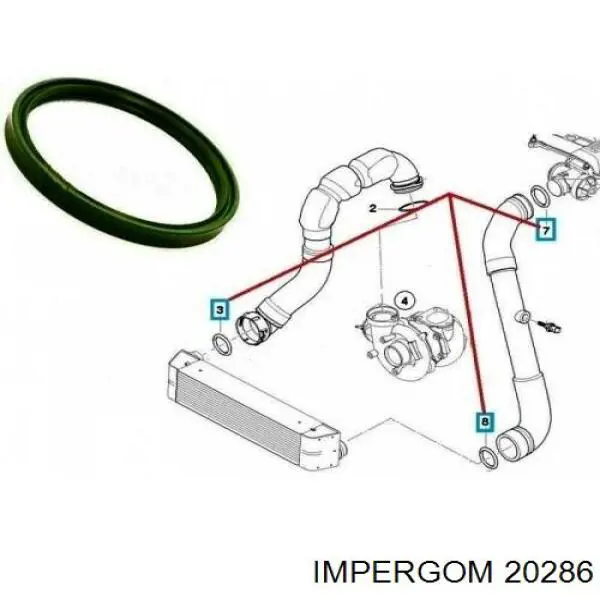 Прокладка турбины, гибкая вставка Thermotec DCB088TT цена, от 4.47 USD