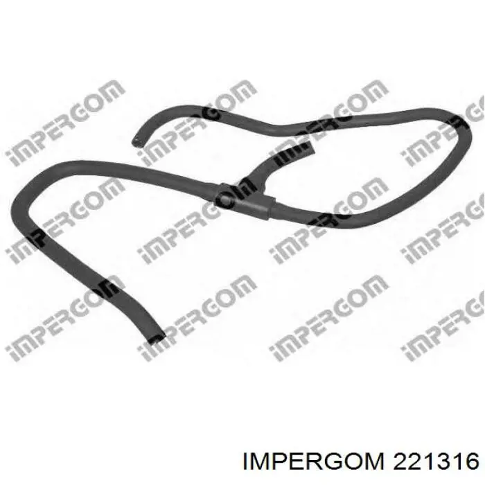 Патрубок радиатора 221316 Impergom