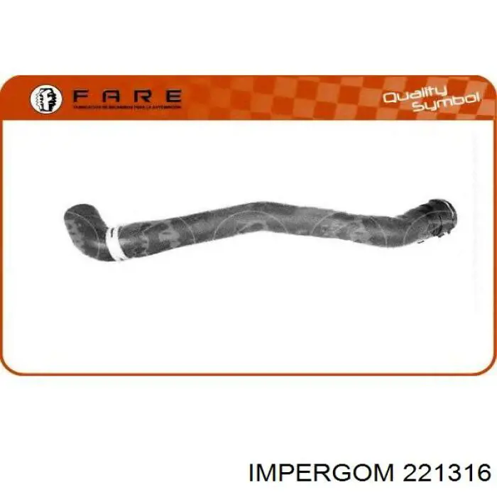 Патрубок системы охлаждения Impergom 221316