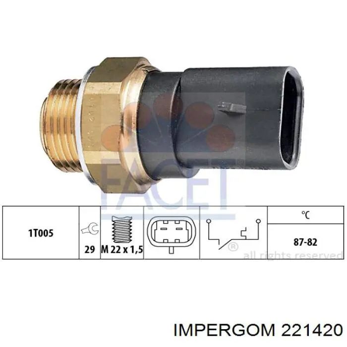Патрубок радиатора 221420 Impergom