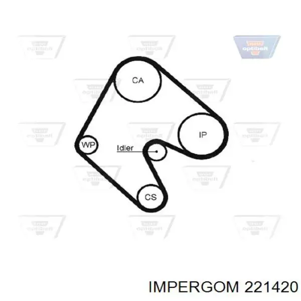 Патрубок системы охлаждения Impergom 221420