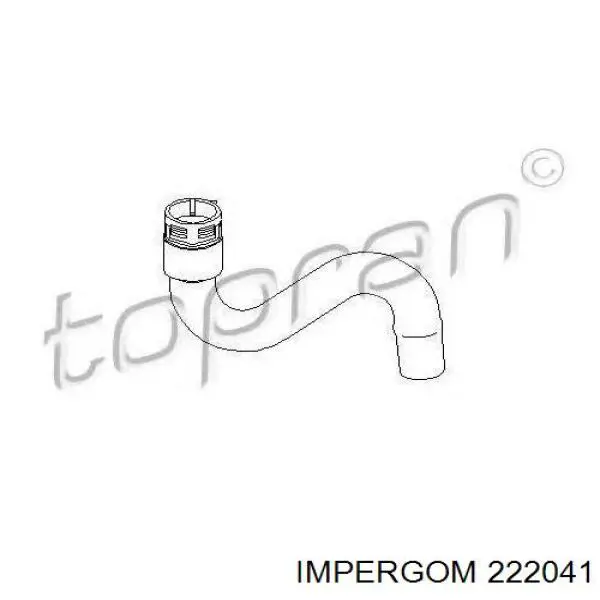 Патрубок радиатора 222041 Impergom