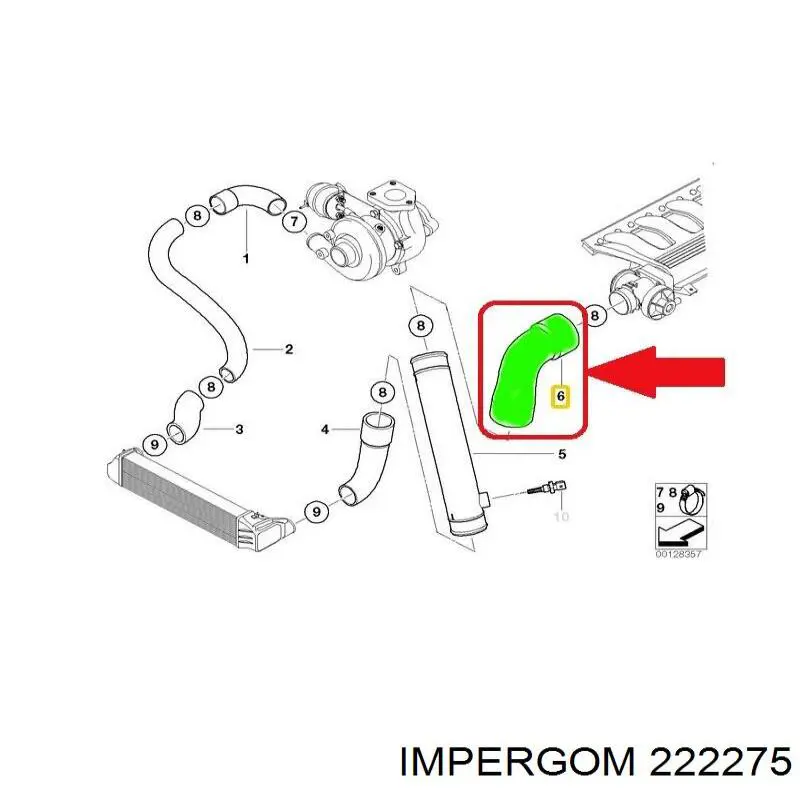 Купить 222275 Impergom Патрубок дроссельной заслонки