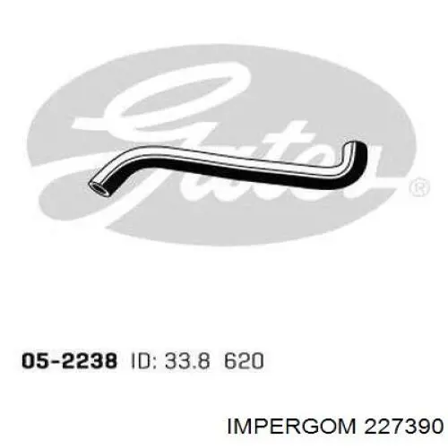 Патрубок радиатора 227390 Impergom