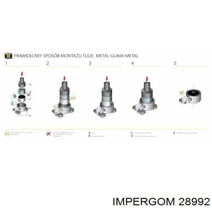 Сайлентблок задней рессоры задний Impergom 28992 цена, от 3.54 USD