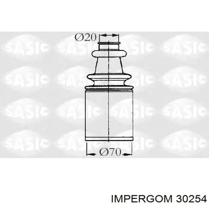 Пыльник ШРУСа внутренний 30254 Impergom