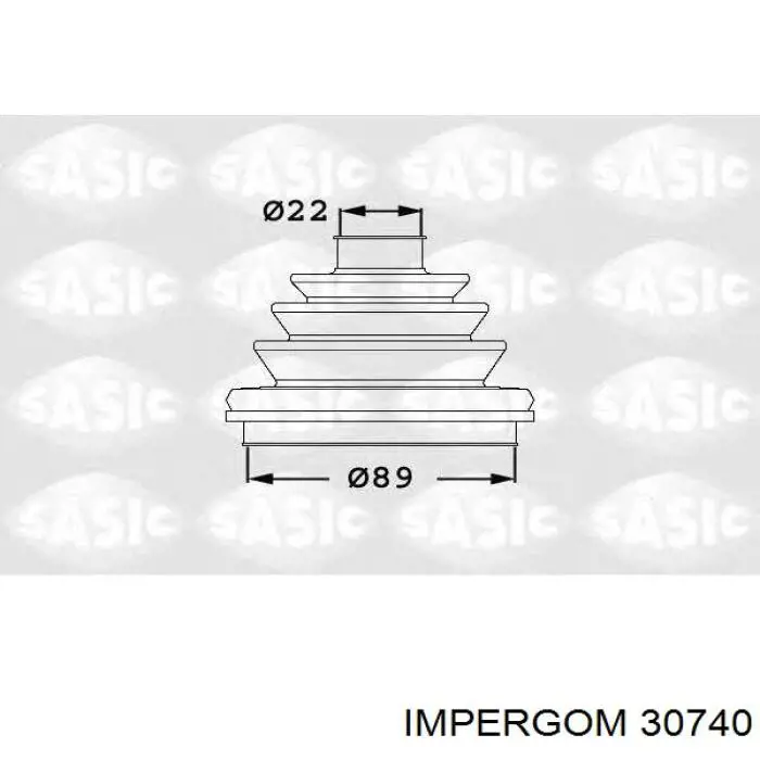 Пыльник ШРУСа наружный 30740 Impergom