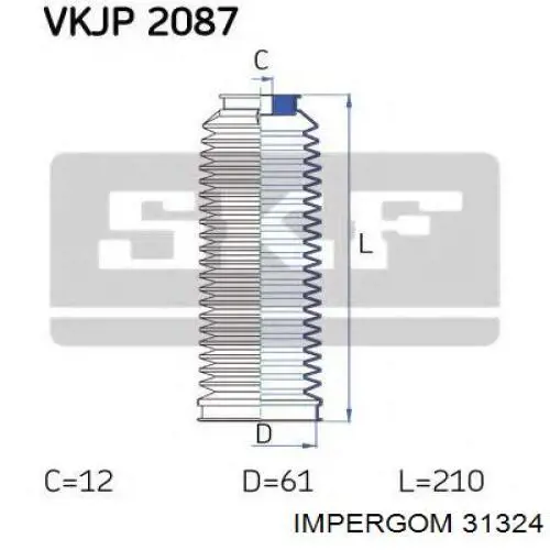 28364 Impergom Пыльник рулевой тяги