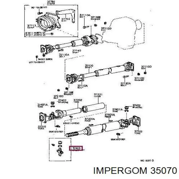Купить 35070 Impergom Левая подушка двигателя