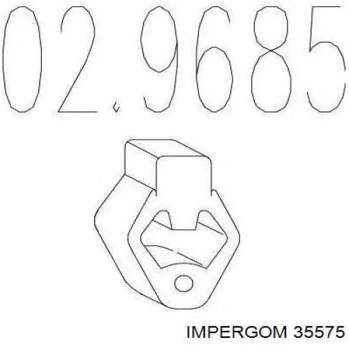 35575 Impergom подушка крепления глушителя