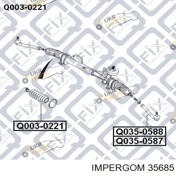 Пыльник рейки Impergom 35685