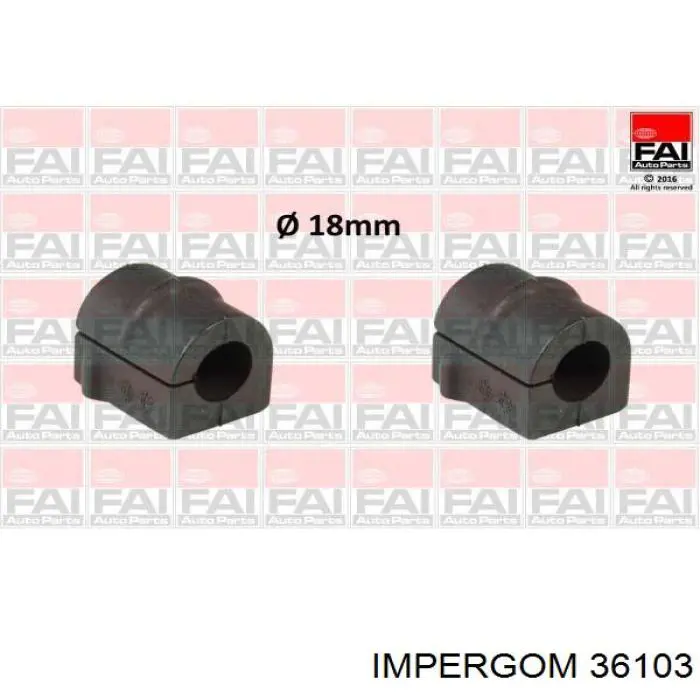 Втулка переднего стабилизатора Impergom 36103 цена, от 1.70 USD