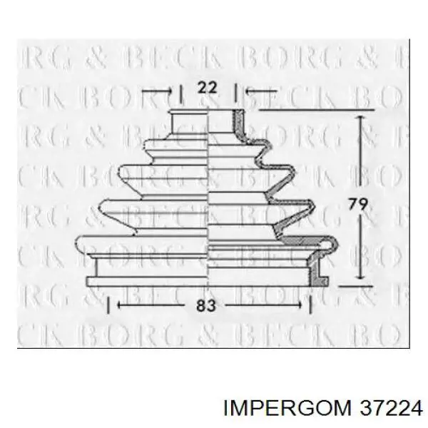 Купить 37224 Impergom Пыльник гранаты наружный, передний