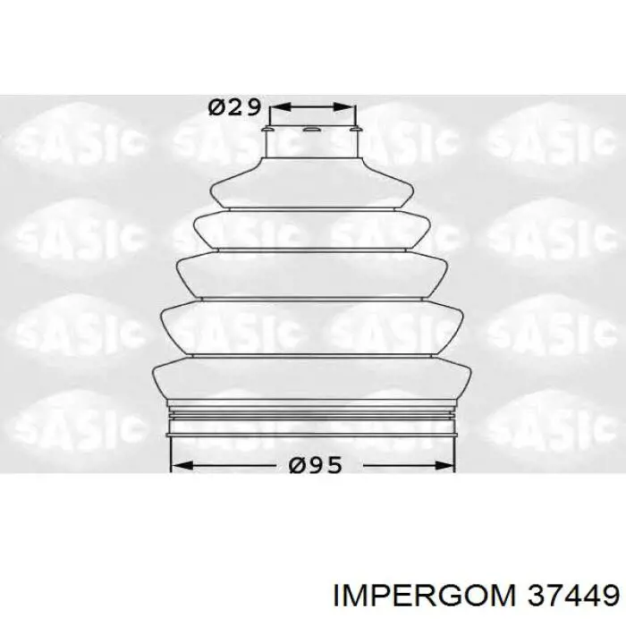 Пыльник ШРУСа наружный 37449 Impergom