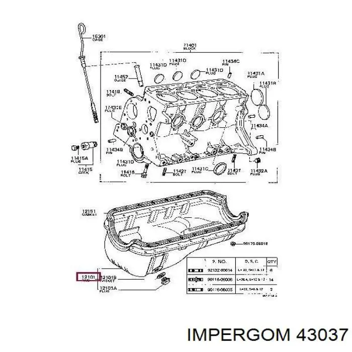 Крышка маслозаливной горловины 43037 Impergom
