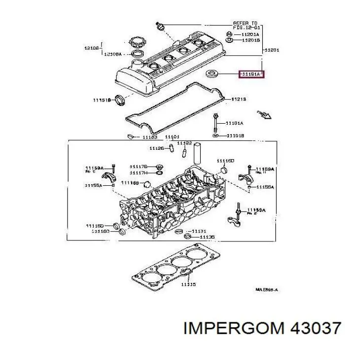 Крышка заливной горловины масла Impergom 43037