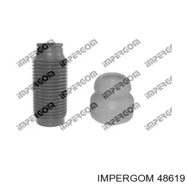 48619 Impergom pára-choque (grade de proteção de amortecedor dianteiro + bota de proteção)