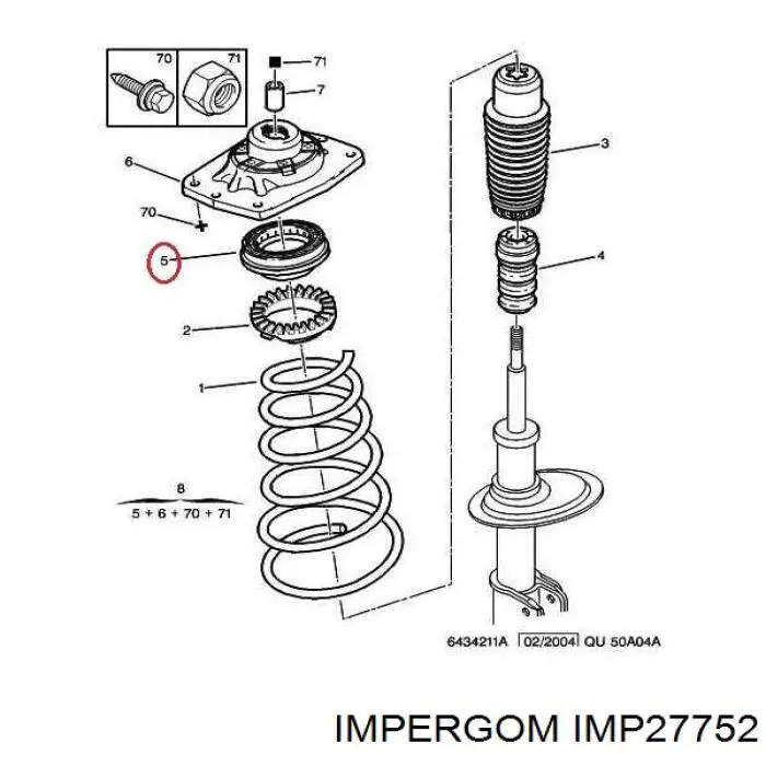 Купить IMP27752 Impergom Опорный подшипник амортизатора