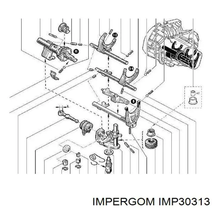 IMP30313 Impergom рычаг переключения передач