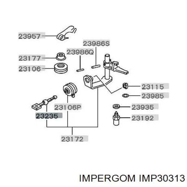 Важіль перемикання передач IMP30313 Impergom