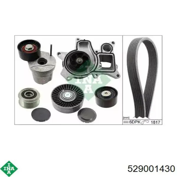 Ремень агрегатов приводной, комплект INA 529001430 цена, от 178.74 USD