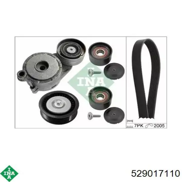 Ремень агрегатов приводной, комплект INA 529017110 цена, от 122.42 USD
