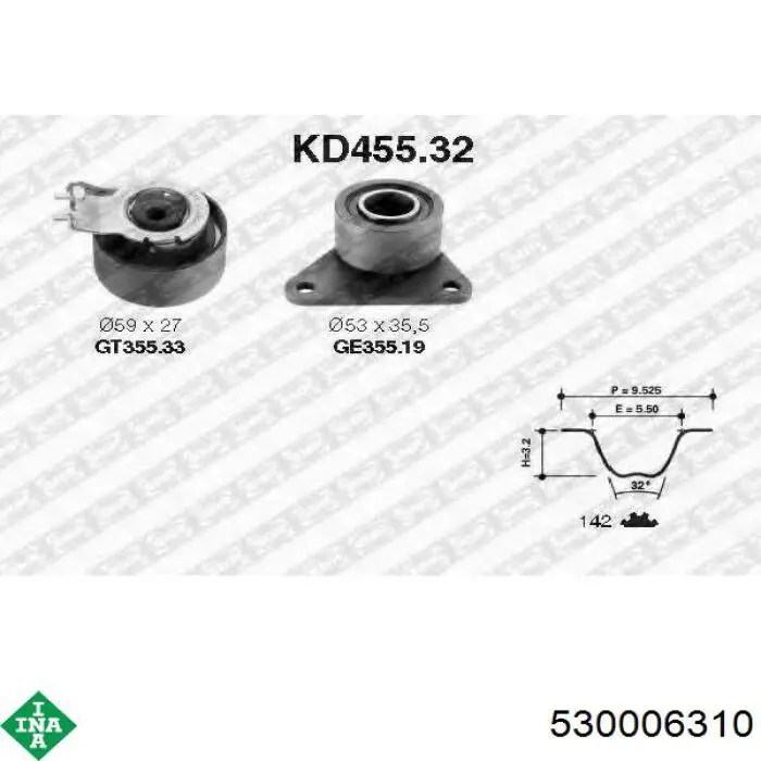 Комплект ГРМ 530006310 INA