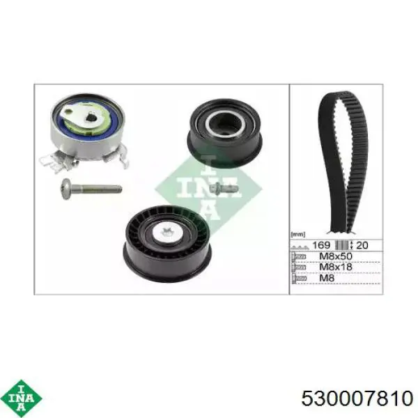 Комплект ремня ГРМ (Opel Astra F, Corsa B, Tigra, Vectra B1,4-1,8)