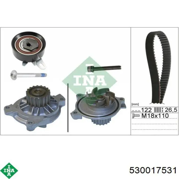 Купить 530017531 INA Комплект ГРМ