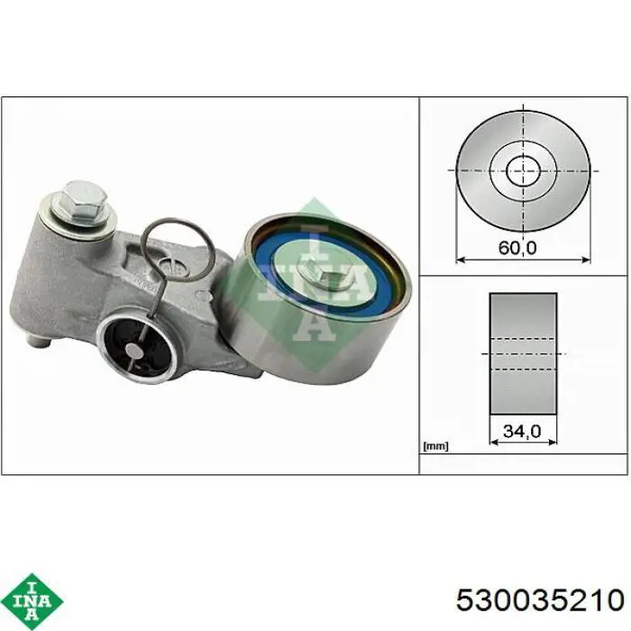 Комплект ремня ГРМ 530035210 INA