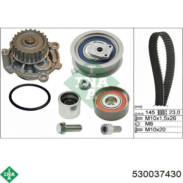 ГРМ ремни, комплект INA 530037430 цена, от 179.63 USD