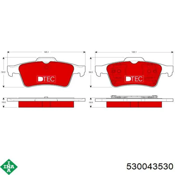ГРМ ремни, комплект INA 530043530 цена, от 104.62 USD