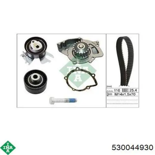 Комплект ГРМ 530044930 INA