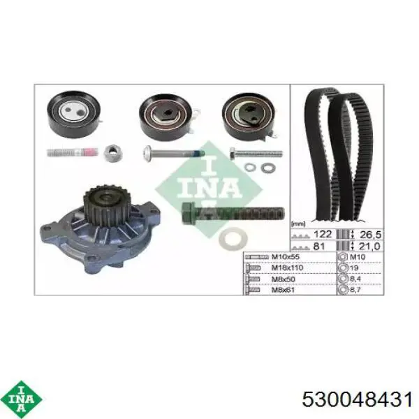 Купить 530048431 INA Комплект ГРМ