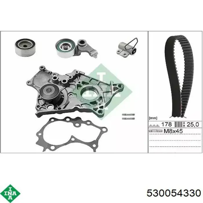 Комплект ГРМ 530054330 INA