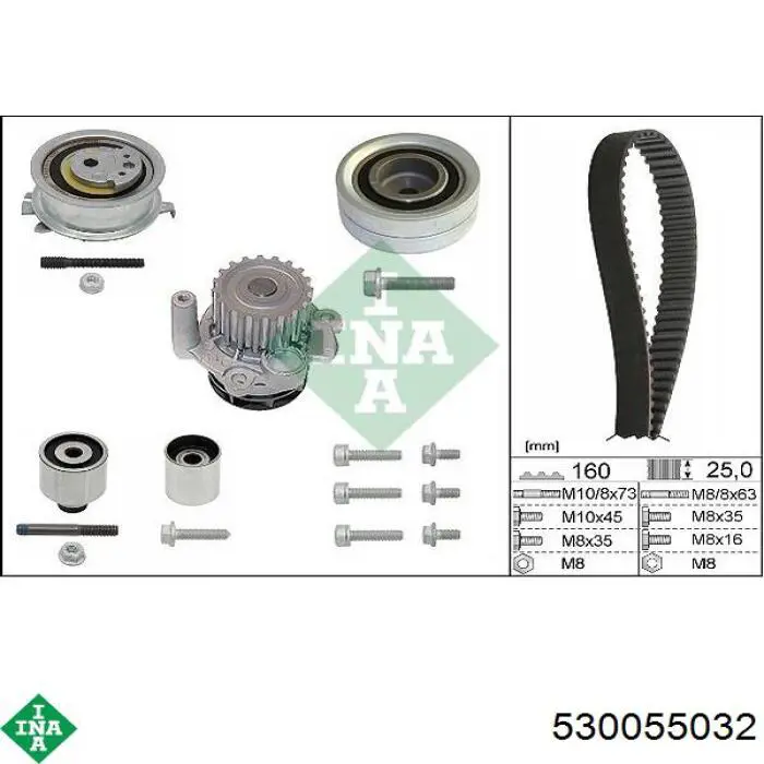 ГРМ ремни, комплект INA 530055032 цена, от 170.63 USD