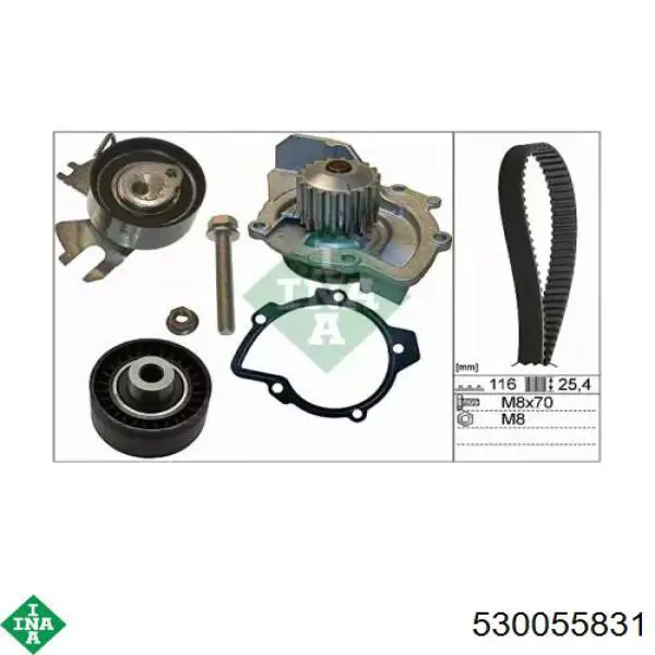 Комплект ГРМ 530055831 INA