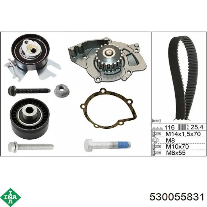 Купить 530055831 INA Комплект ГРМ
