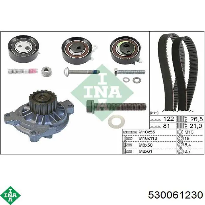 Купить 530061230 INA Комплект ГРМ