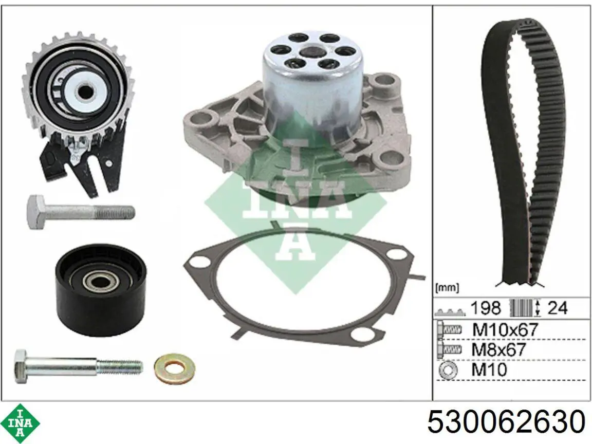 530 0626 30 INA correia do mecanismo de distribuição de gás, kit