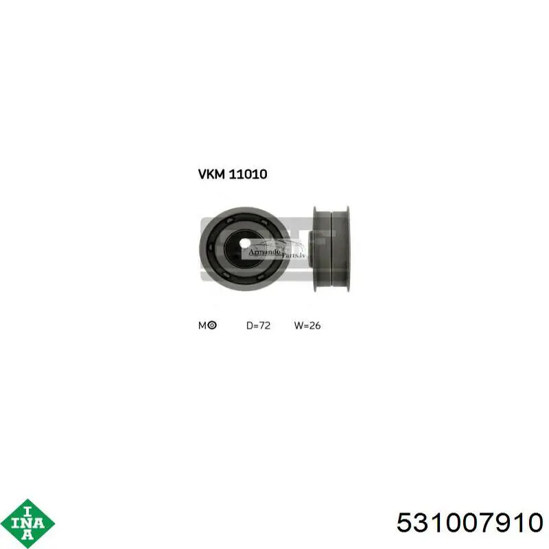 Ролик ГРМ 531007910 INA
